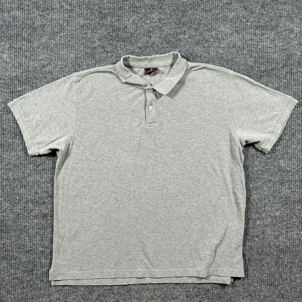 Steve & Barry's Mens Polo Shirt Size‎ 2XL Gray Cotton Stretch Short Sleeve